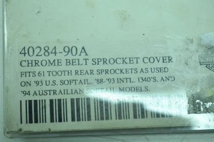 OEM Harley-Davidson 40284-90A Chrome Belt Sprocket Cover NOS