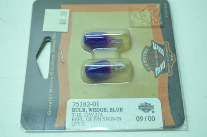 OEM Harley-Davidson 75182-01 Bulb Type T-3 1/4 #194 Blue NOS