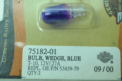 OEM Harley-Davidson 75182-01 Bulb Type T-3 1/4 #194 Blue NOS
