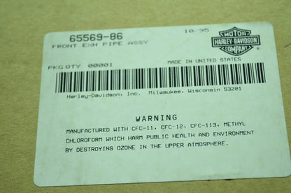 OEM Harley-Davidson 65569-86 Front Exhaust Pipe NOS