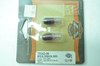 OEM Harley-Davidson 75162-00 Bulb Type T-3 1/4 #161 Red NOS
