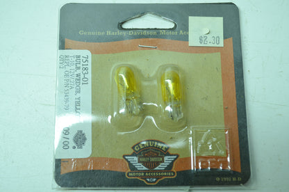 OEM Harley-Davidson 75183-01 Bulb Type T-3 1/4 #194 Yellow NOS