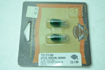 OEM Harley-Davidson 75157-00 Bulb Type T-3 1/4 Green NOS