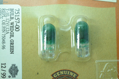 OEM Harley-Davidson 75157-00 Bulb Type T-3 1/4 Green NOS