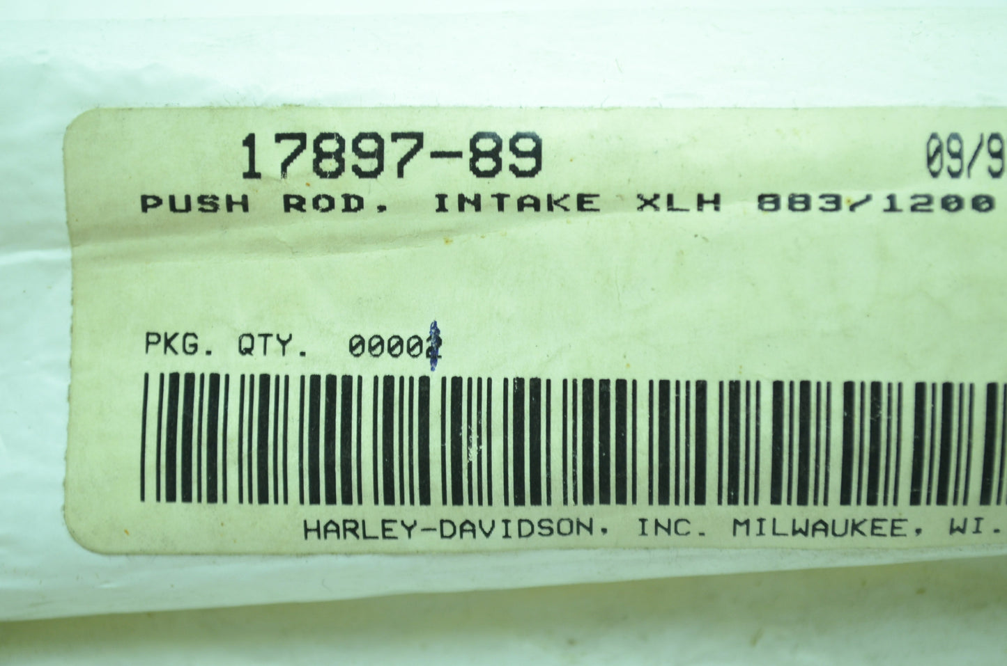 NEW OEM Harley Davidson Intake Push Rod 17897-89 NOS