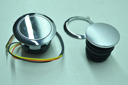 NEW OEM Harley Davidson Chrome Flush Fuel Cap And Gauge Mount 62818-08 NOS