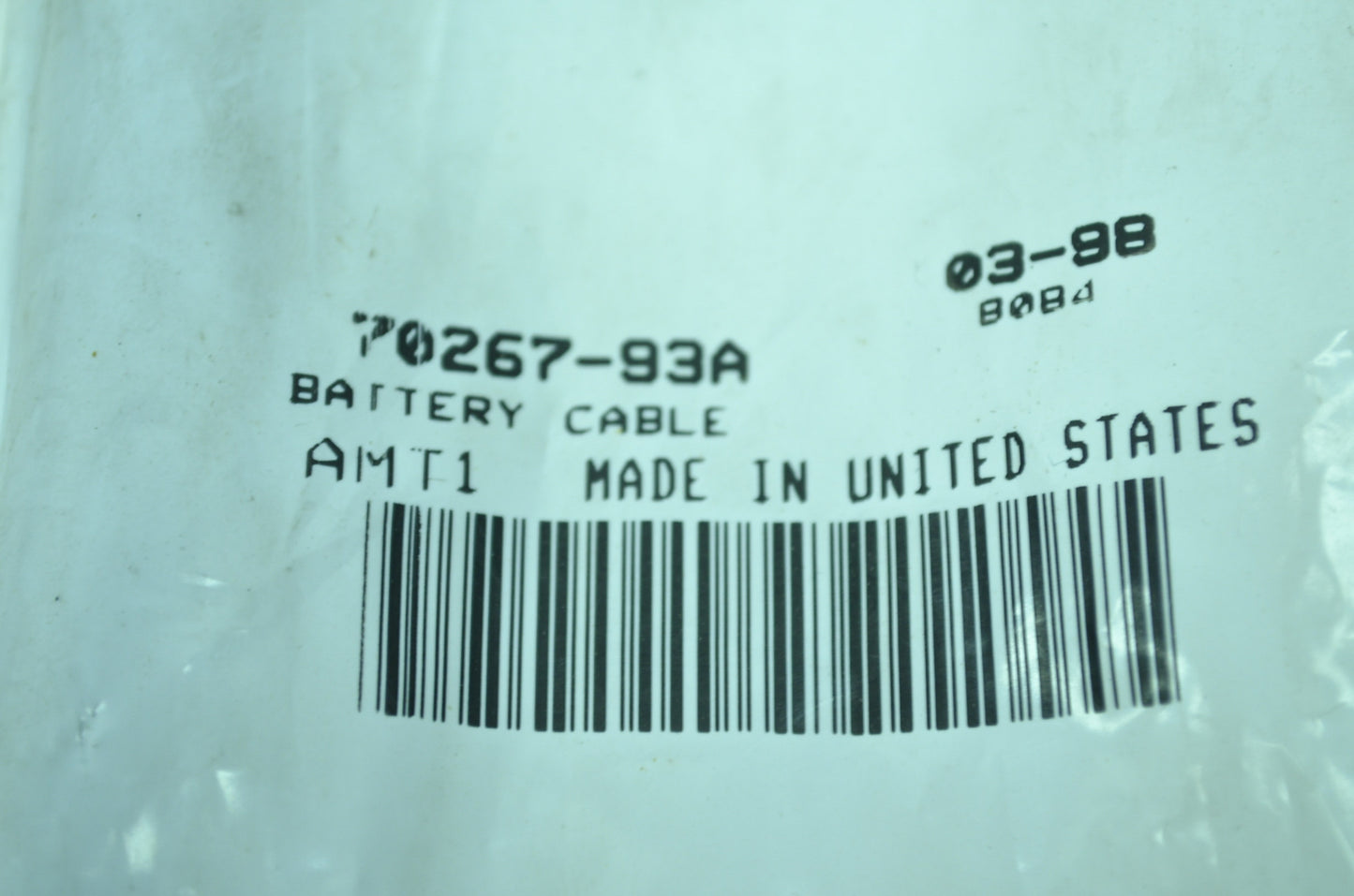 NEW OEM Harley Davidson Battery Cable 70267-93A NOS