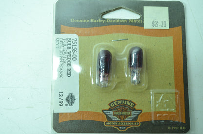 OEM Harley-Davidson 75156-00 Bulb Type T-3 1/4 Red NOS