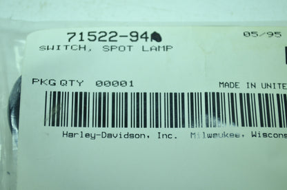 OEM Harley-Davidson 71522-94 Spot Lamp Switch NOS