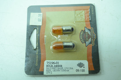 OEM Harley-Davidson 75196-01 Amber Trade Bulb #1815 NOS