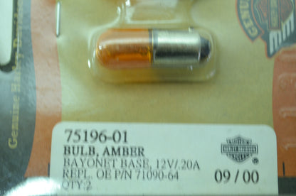OEM Harley-Davidson 75196-01 Amber Trade Bulb #1815 NOS