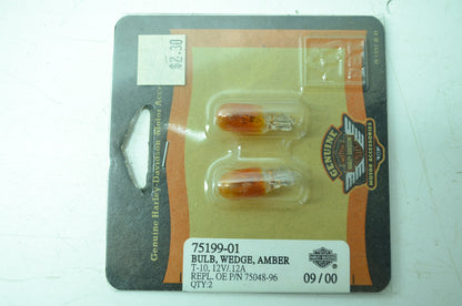 OEM Harley-Davidson 75199-01 Bulb Type T-3 1/4 Amber NOS