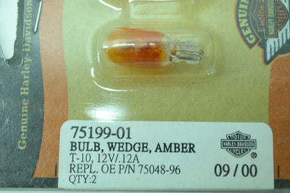 OEM Harley-Davidson 75199-01 Bulb Type T-3 1/4 Amber NOS