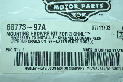 NEW OEM Harley Davidson Luggage Mounting Hand Rail Hardware 68773-97A NOS