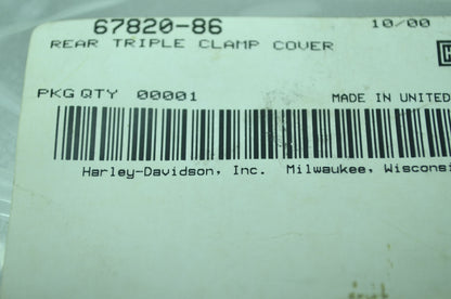 OEM Harley-Davidson 67820-86 Right Rear Triple Clamp Cover NOS