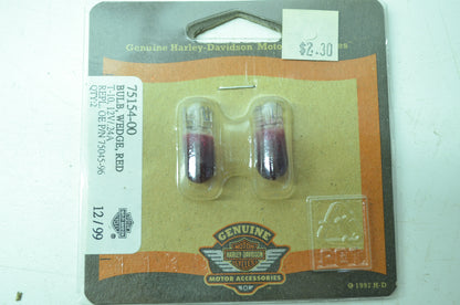 OEM Harley-Davidson 75154-00 Bulb Type T-3 1/4 #158 Red NOS