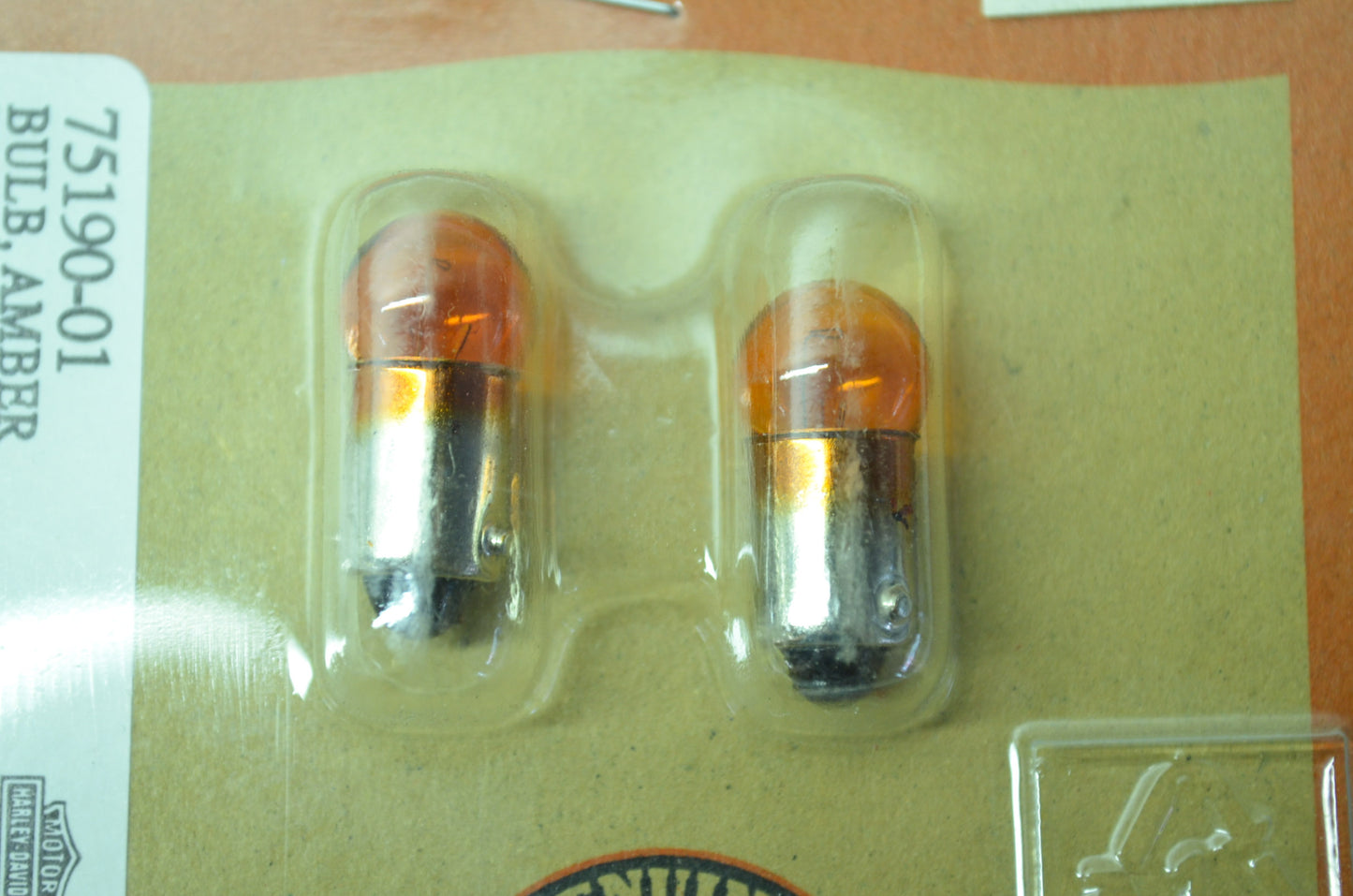 OEM Harley-Davidson 75190-01 Amber Trade Bulb #53 NOS