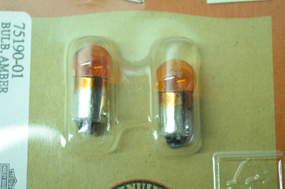 OEM Harley-Davidson 75190-01 Amber Trade Bulb #53 NOS