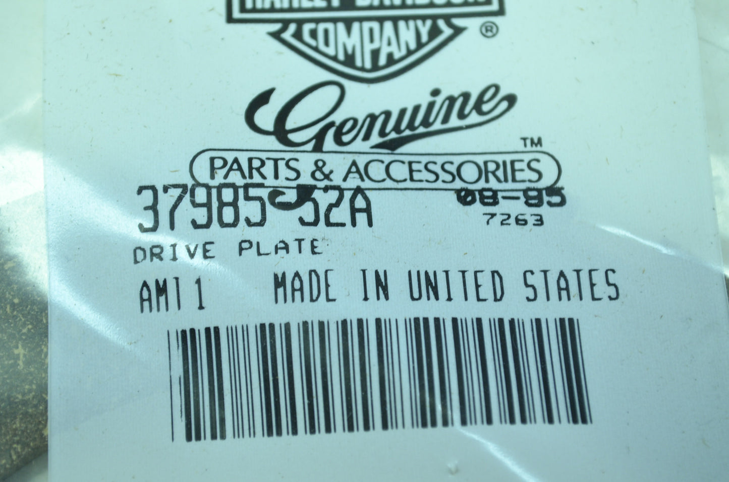 OEM Harley-Davidson 37985-52A Clutch Drive Plate NOS