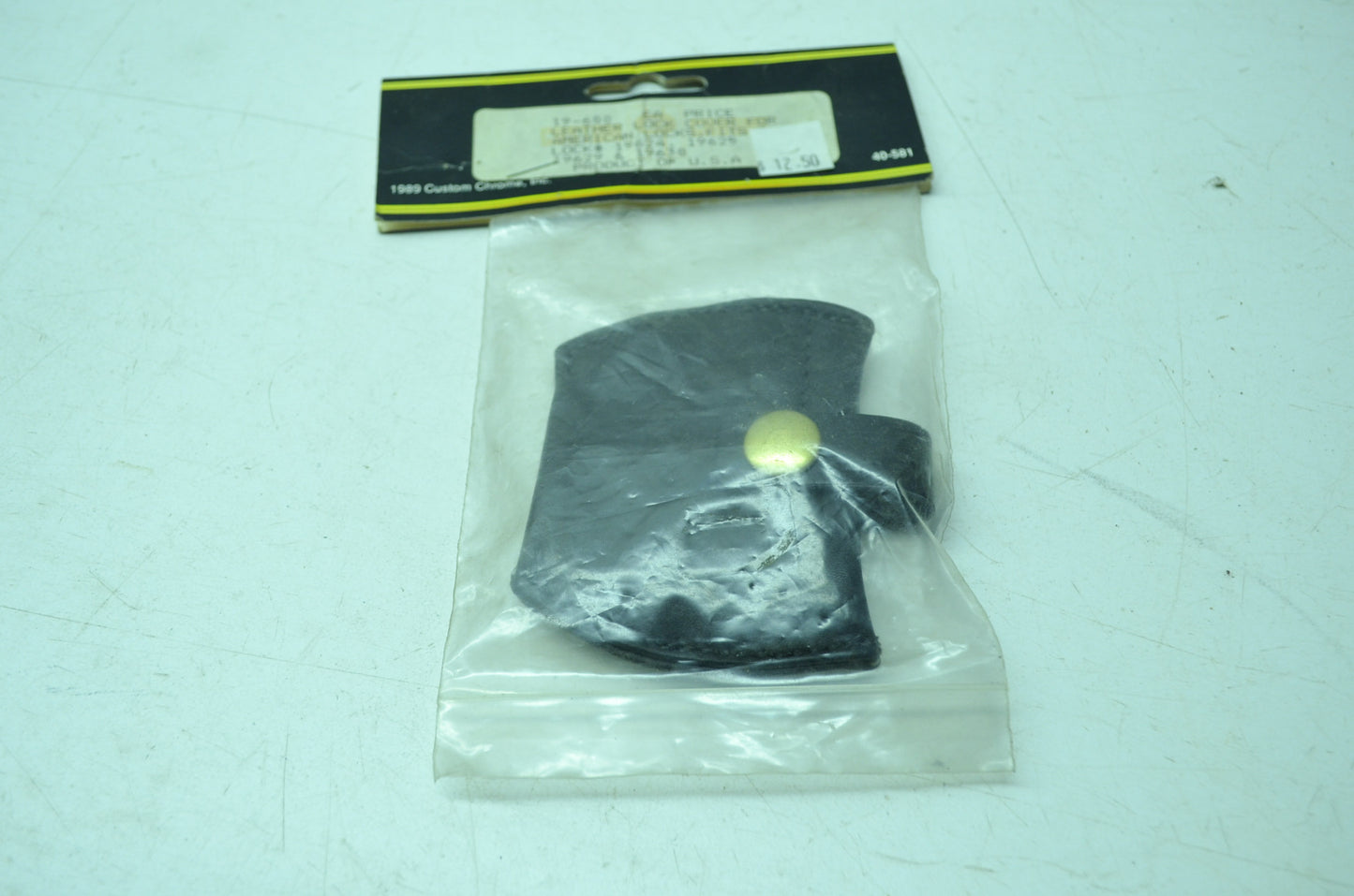NEW OEM Custom Chrome Leather Lock Cover Harley Davidson 19-600 NOS