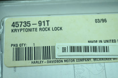 NEW OEM Kryptonite Harley Davidson Motorcycle Rock Lock 45735-91T NOS