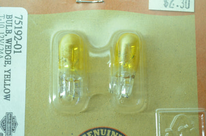 OEM Harley-Davidson 75192-01 Bulb Type T-3 1/4 #158 Yellow NOS