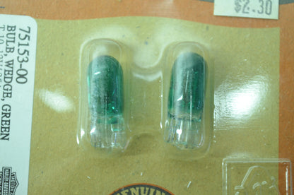 OEM Harley-Davidson 75153-00 Bulb Type T-3 1/4 #168 Green NOS