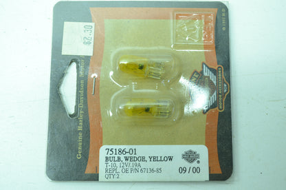 OEM Harley-Davidson 75186-01 Bulb Type T-3 1/4 #161 Yellow NOS