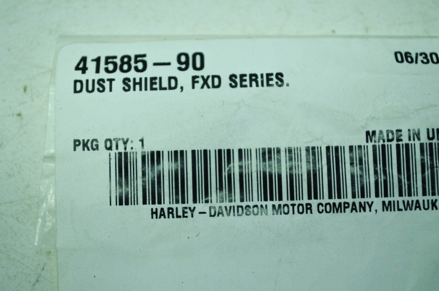 NEW OEM Harley Davidson Dust Shield 41585-90 NOS