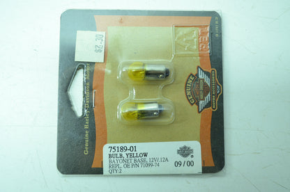 OEM Harley-Davidson 75189-01 Yellow Trade Bulb #53 NOS