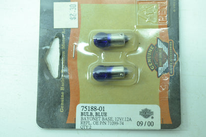 OEM Harley-Davidson 75188-01 Blue Trade Bulb #53 NOS