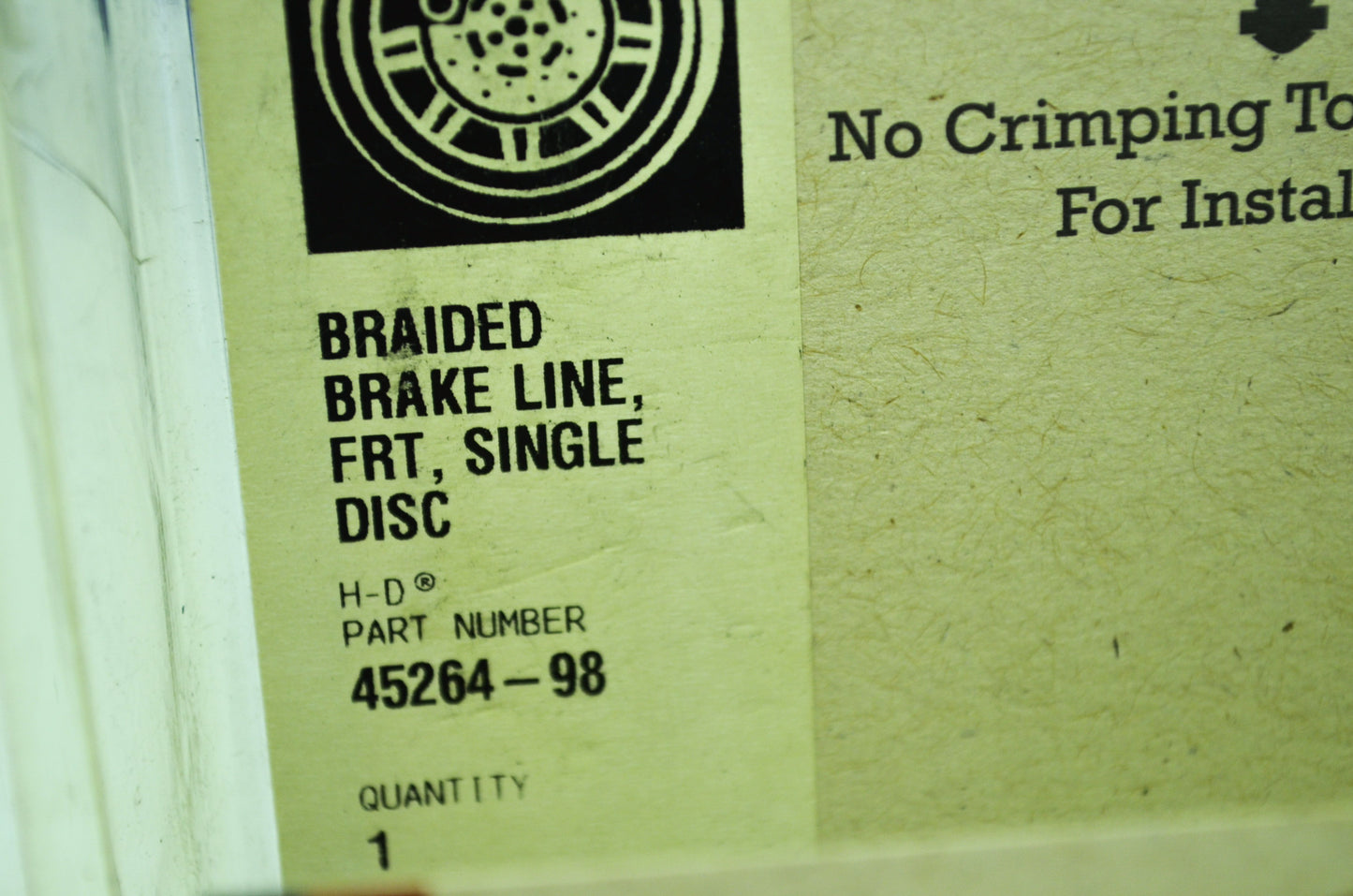 OEM Harley-Davidson 45264-98 Stainless Steel Brake Line Kit NOS