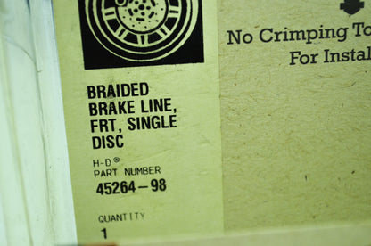 OEM Harley-Davidson 45264-98 Stainless Steel Brake Line Kit NOS