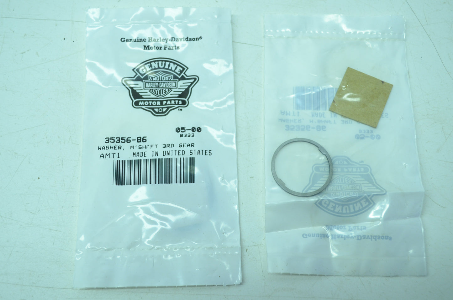 OEM Harley-Davidson 35356-86 Main Shaft Washer 3rd Gear NOS