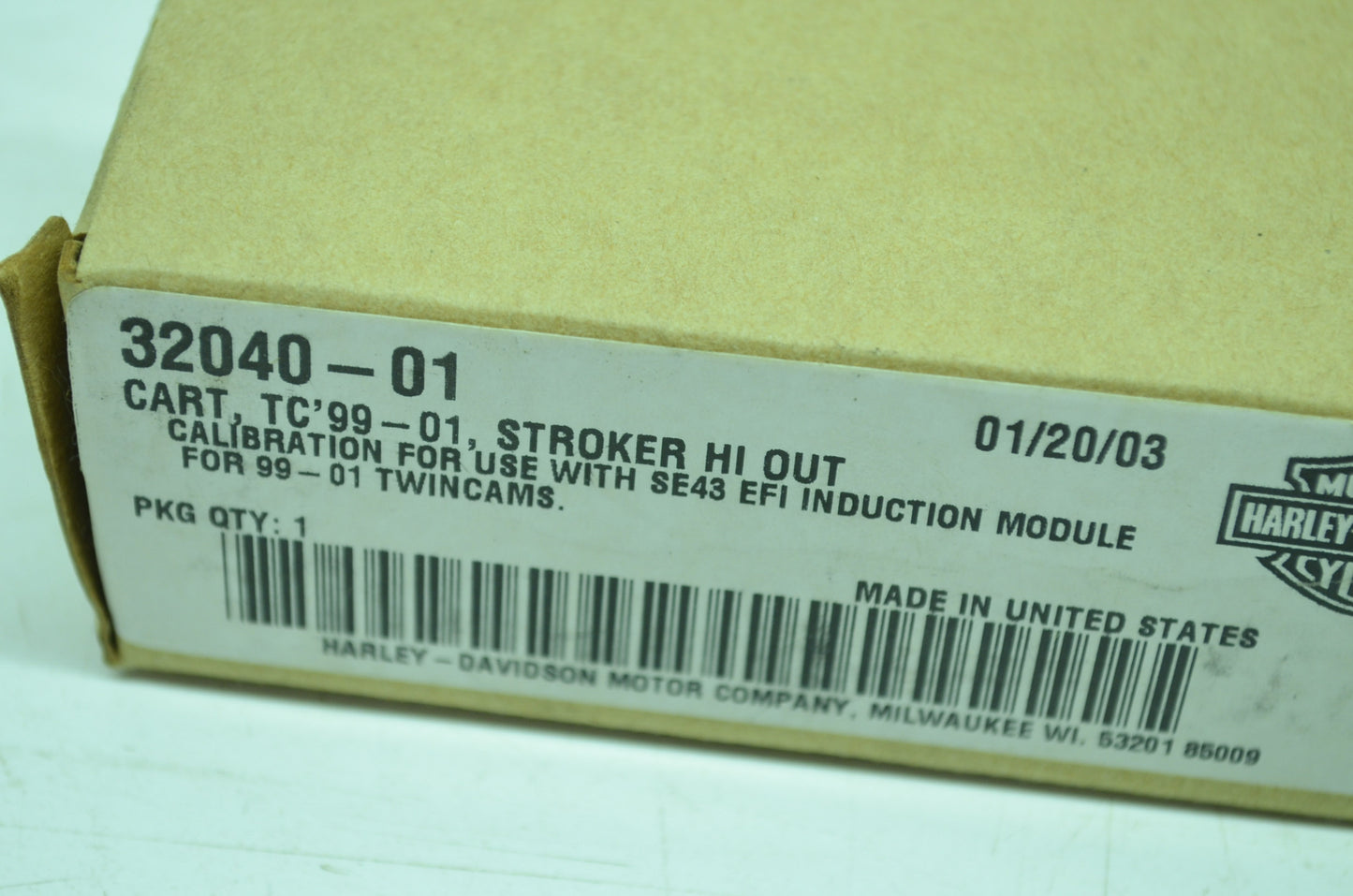 NEW OEM Harley Davidson Program Cartridge 99-01 Twin Cams 32040-01 NOS