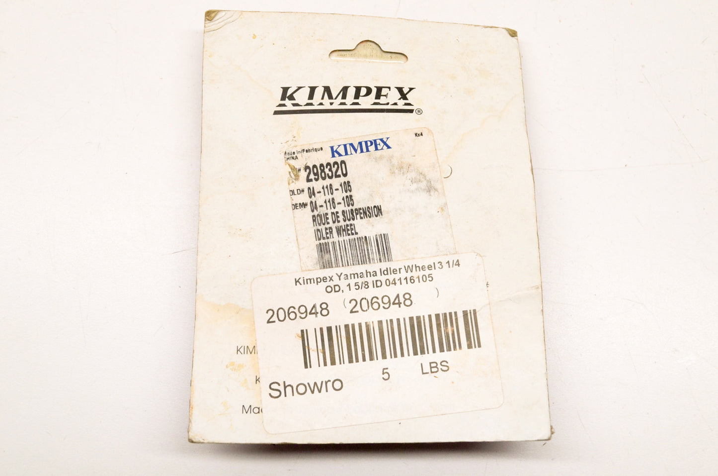 Kimpex 04116105, 04-116-105 Idler Wheel NOS