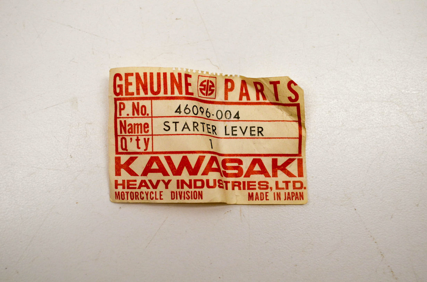 New OEM Kawasaki 46096-004 Starter Lever NOS