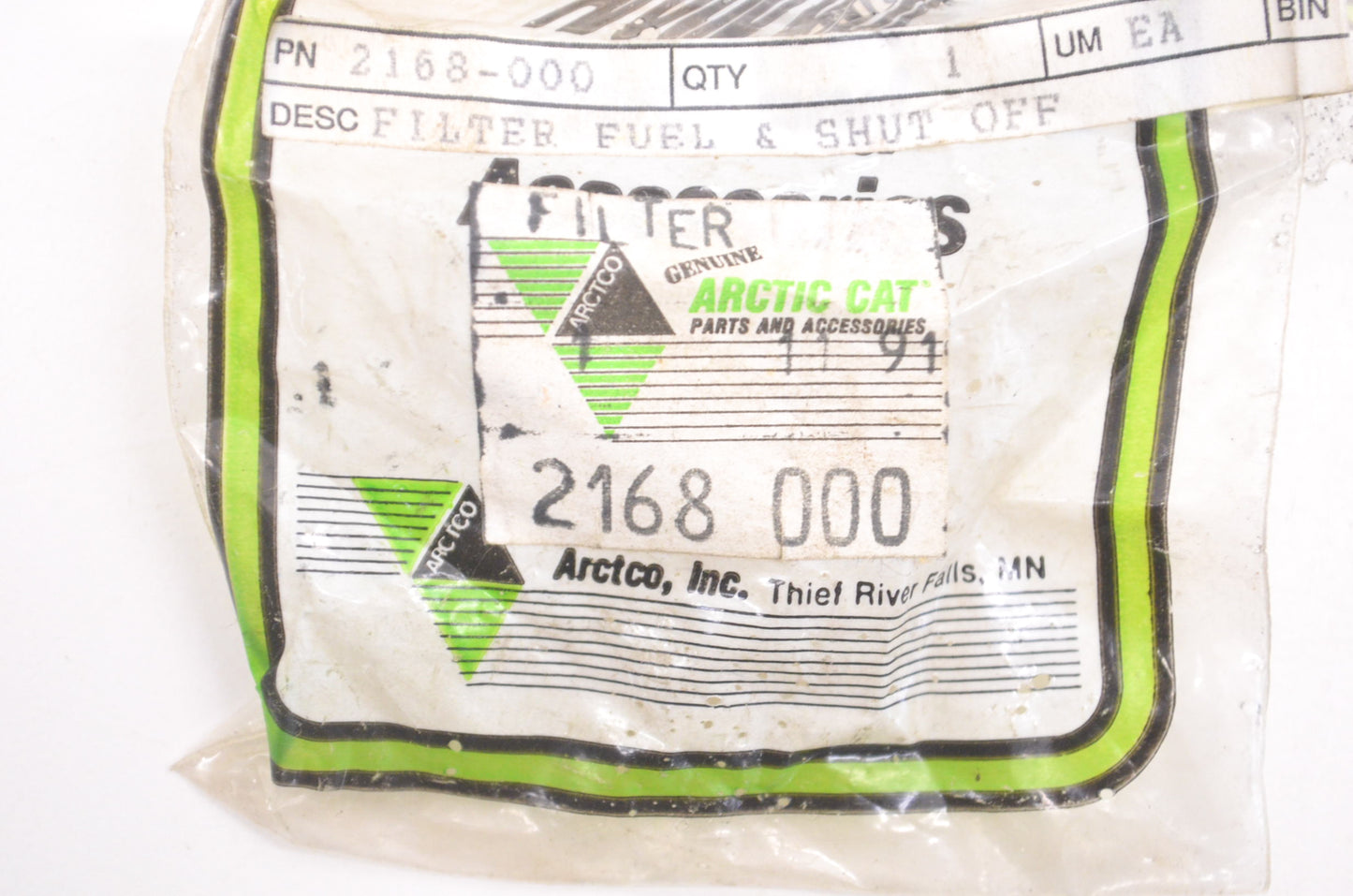 OEM Arctic Cat 2168-000 Filter Fuel and Shut Off NOS