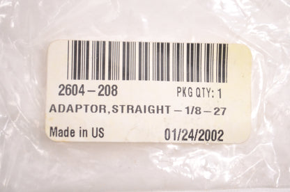 New OEM Arctic Cat 2604-208 Straight Adapter 1/8 - 27 NOS