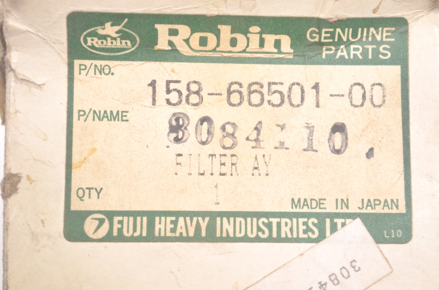 Robin 3084110, 158-66501-00 Fuel Filter NOS