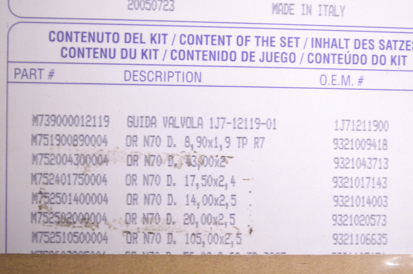 Athena P400485600350 Top End Kit NOS