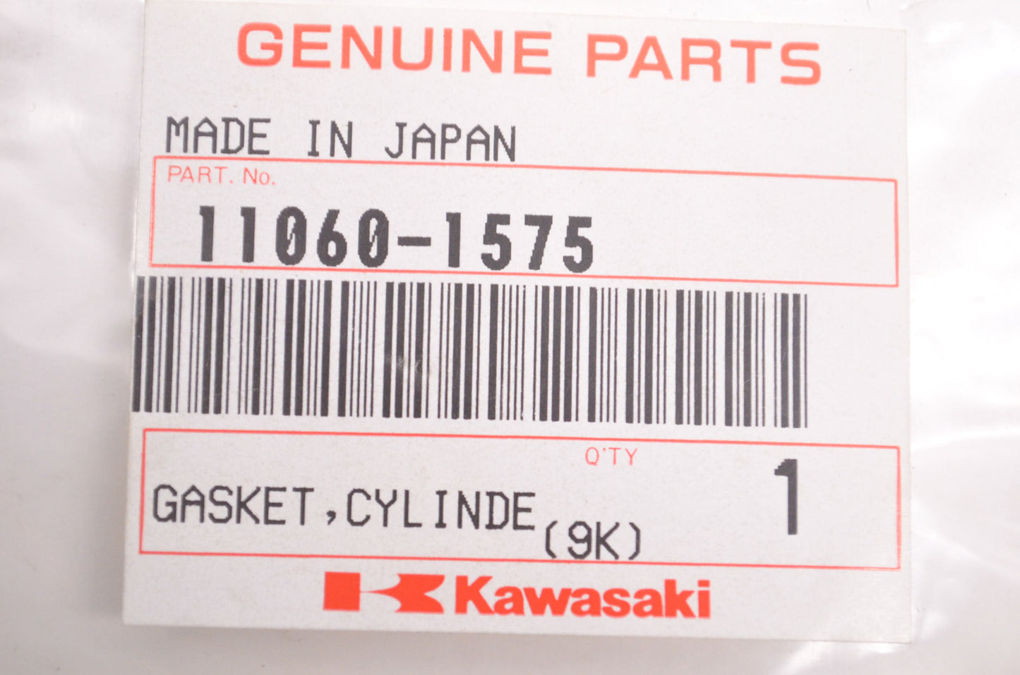 New OEM Kawasaki 11060-1575 Cylinder Gasket NOS