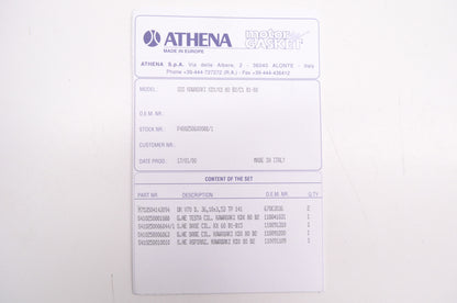 Athena 400250600088, 670E3036 Top End Gasket Kit NOS