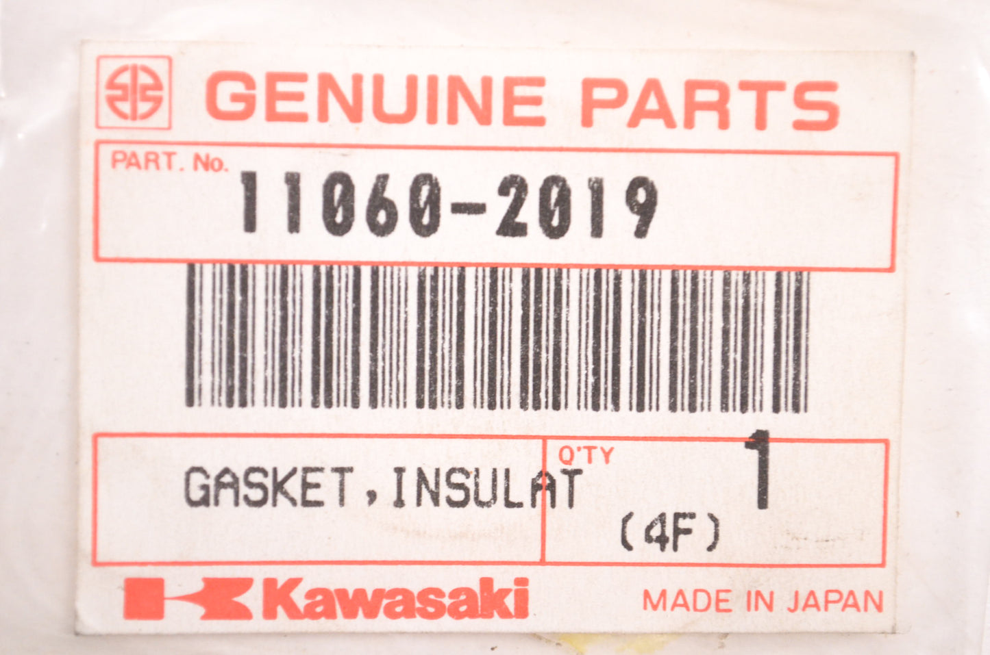 New OEM Kawasaki 11060-2019 Insulator Gasket NOS