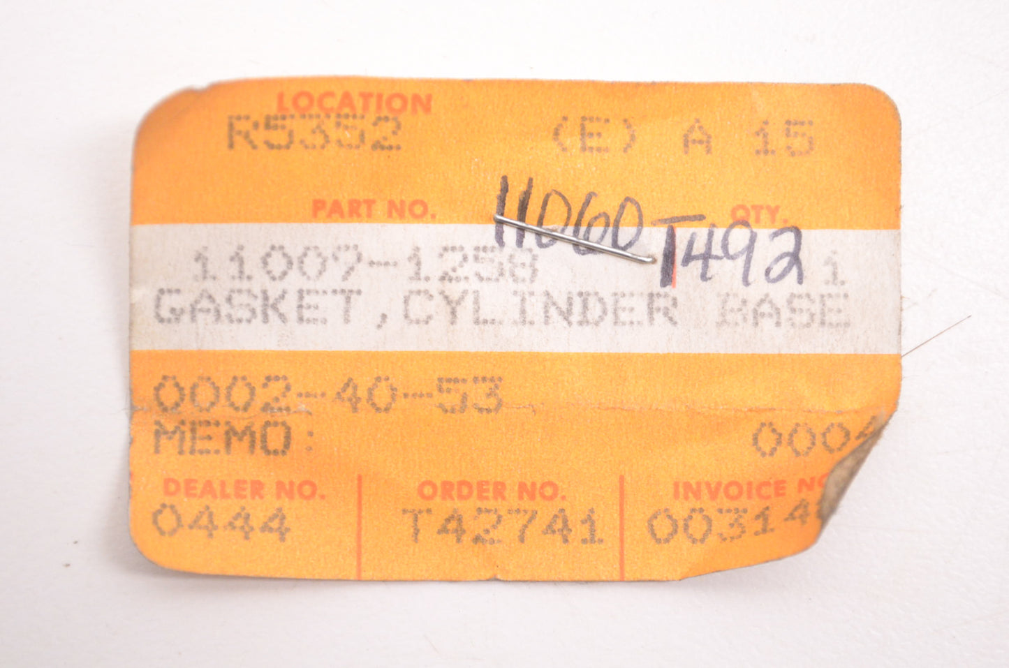 OEM Kawasaki 11060-1492 Cylinder Gasket NOS