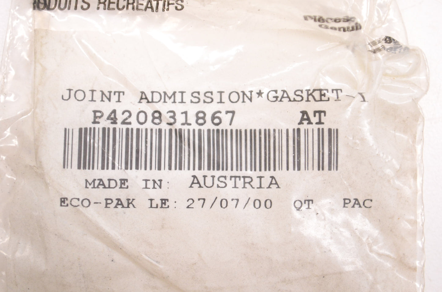Aftermarket 420831867, P420831867 Intake Gasket NOS