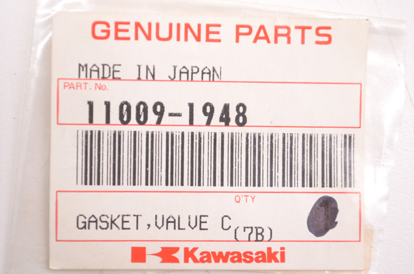 OEM Kawasaki 11009-1948 Valve Cover Gasket Qty 2 NOS