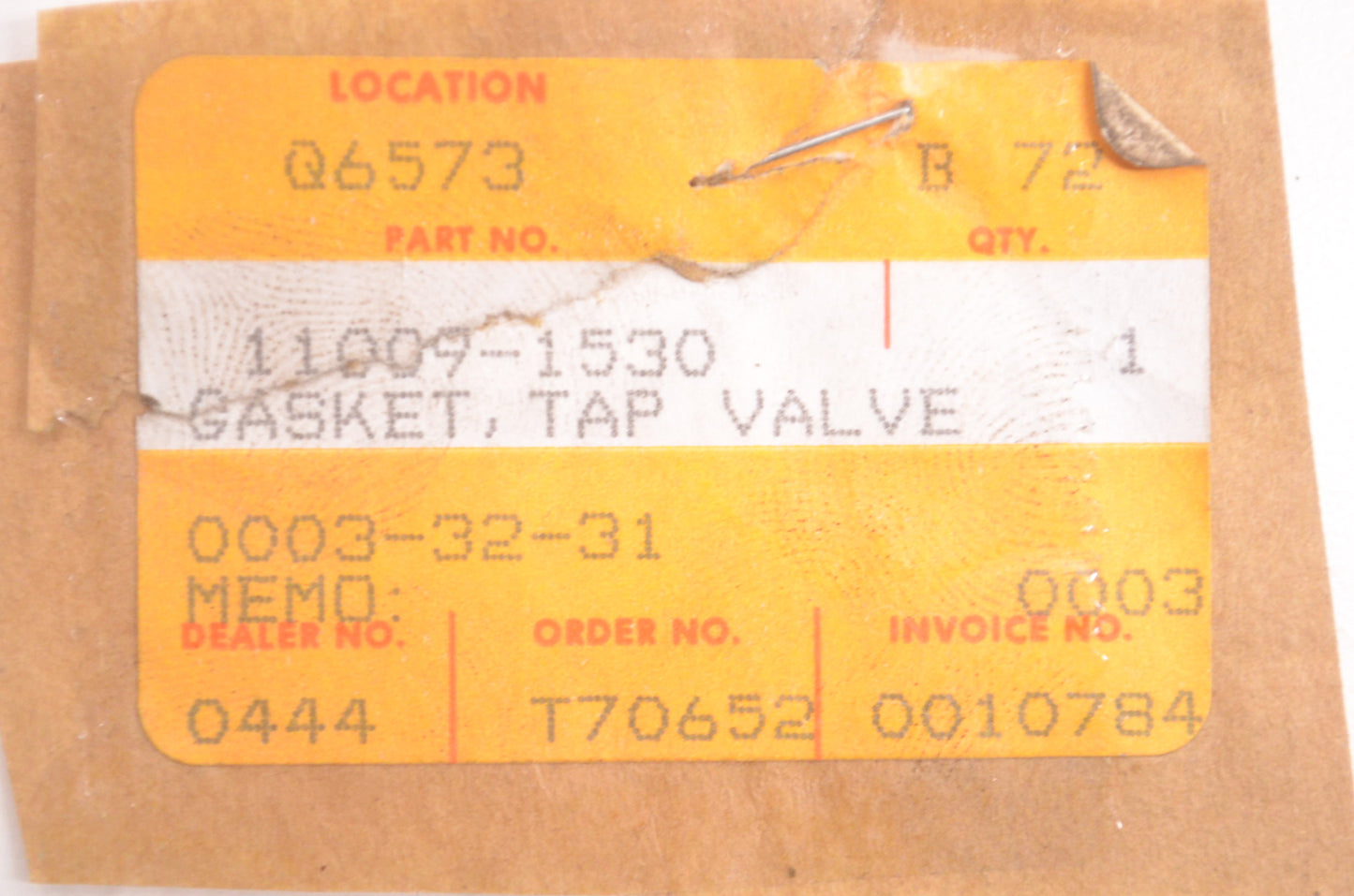OEM Kawasaki 11009-1530 Tap Valve Gasket NOS