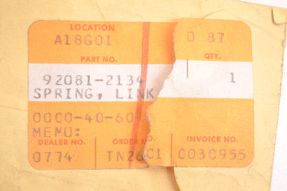 OEM Kawasaki 92081-2134 Link Spring NOS