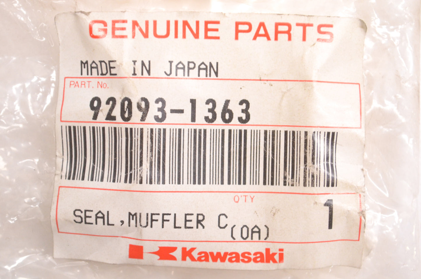 OEM Kawasaki 92093-1363 Muffler Connecting Seal NOS